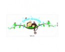 Sweet Dreams Wall Stickers Monkey Sleeping on the Branch Wall Decals Monkey Wall Art Cute Lovely Home Decors For Children
